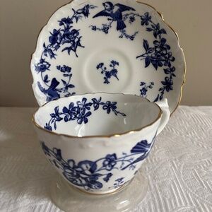 Coalport Blue Bird Cup & Saucer
